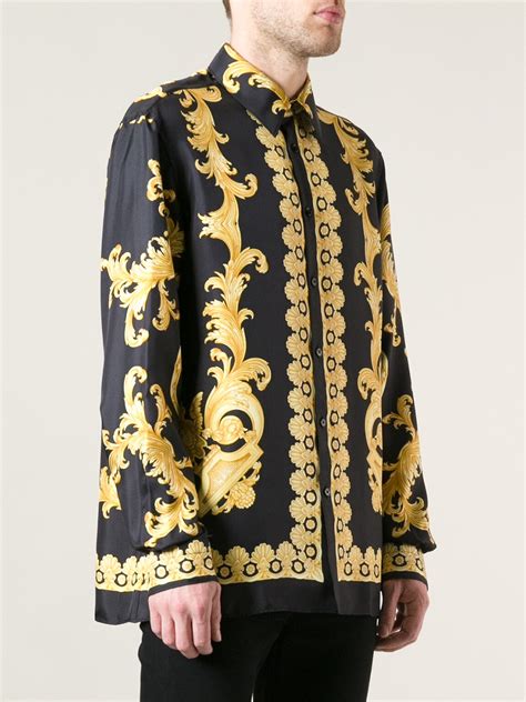 button down mens versace